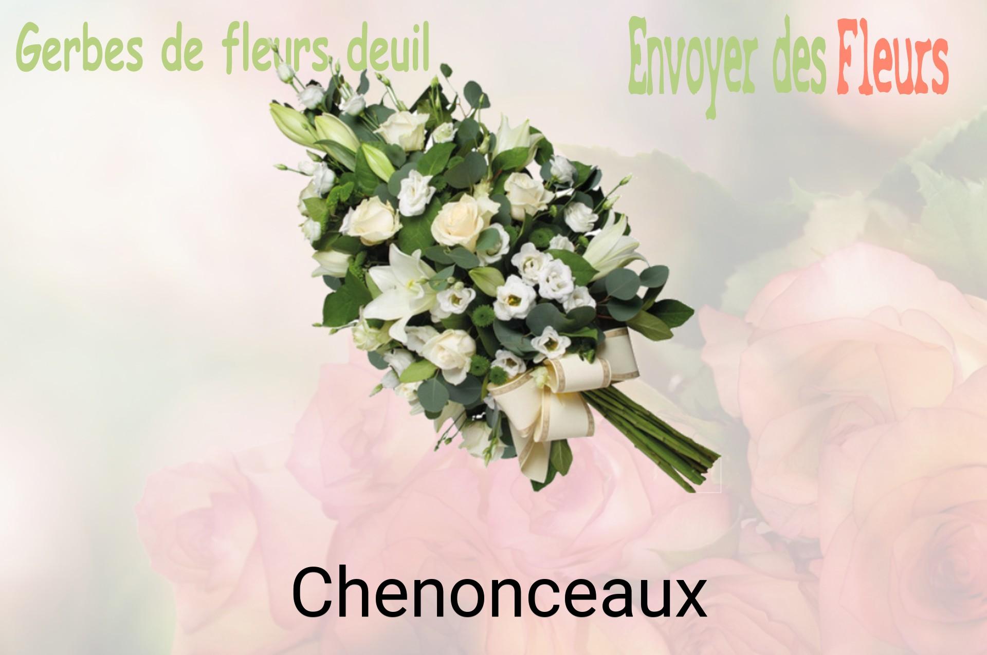 Gerbe de fleurs de deuil livrée à Chenonceaux